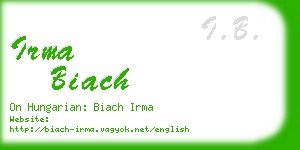 irma biach business card